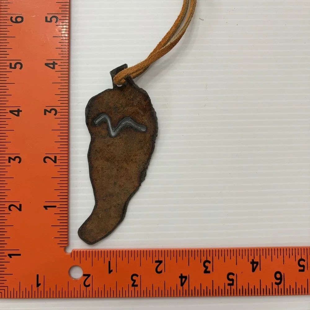 Rustic Hand Forged Texas State & Cowboy Boot Rusted Meta Christmas Ornaments